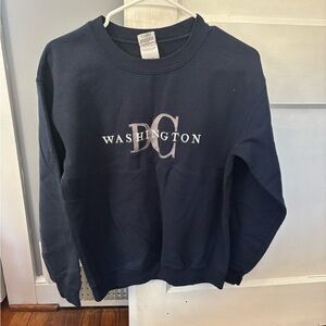 Navy Blue Washington DC crewneck sweatshirt